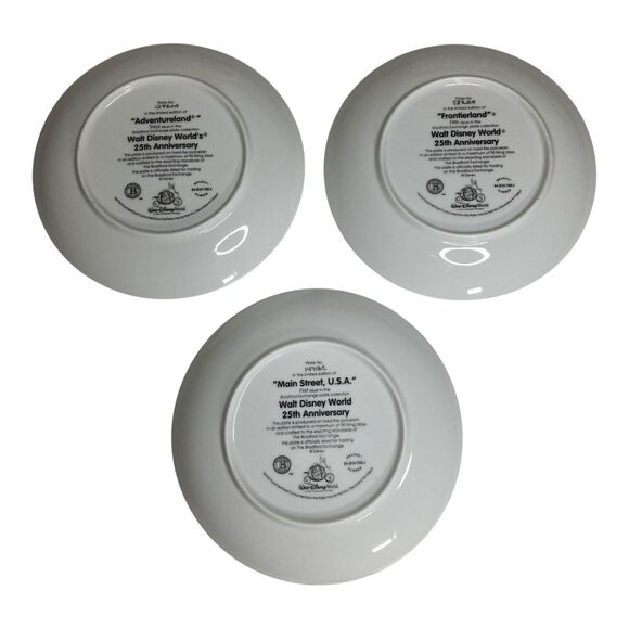 Walt Disney World Plates 25th Anniversary Collector Bradford Exchange Mickey - Picture 13 of 16